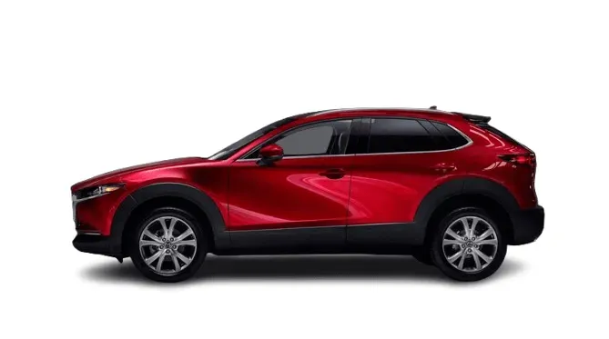 Mazda CX30 side view - economy SUV rental Dubai - Automan Car Rental