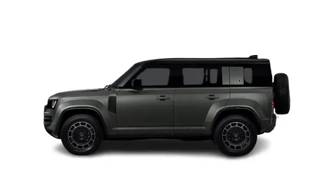 Range Rover Defender side view - luxury SUV rental Dubai - Automan Car Rental